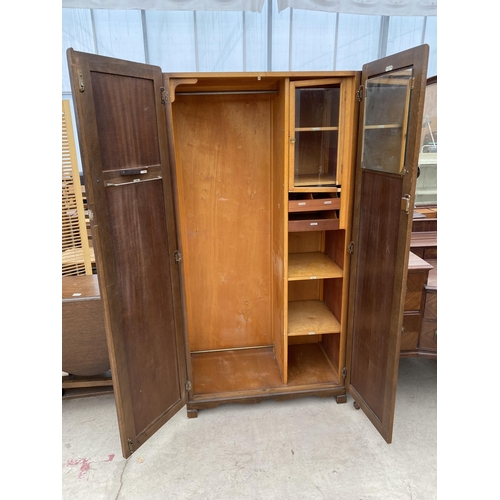 2462 - A MID 20TH CENTURY TWO DOOR WARDROBE, 36