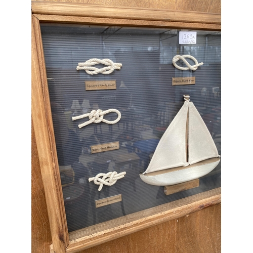 1263A - A FRAMED NAUTICAL KNOT TEACHING AID