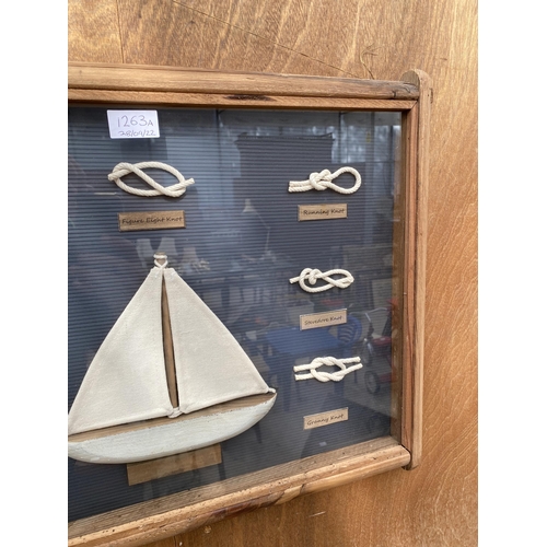 1263A - A FRAMED NAUTICAL KNOT TEACHING AID