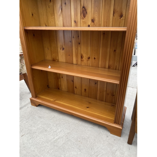 2497 - MODERN PINE FIVE TIER OPEN BOOKSHELVES, 38