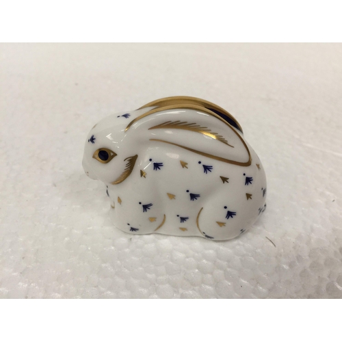 777 - A ROYAL CROWN DERBY RABBIT STOPPER