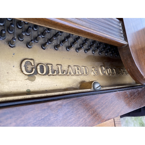 2473 - A COLLARD & COLLARD BABY GRAND PIANO BEARING NUMBER T88622 AND DUET STOOL WITH TAPESTRY TOP AND CABR... 