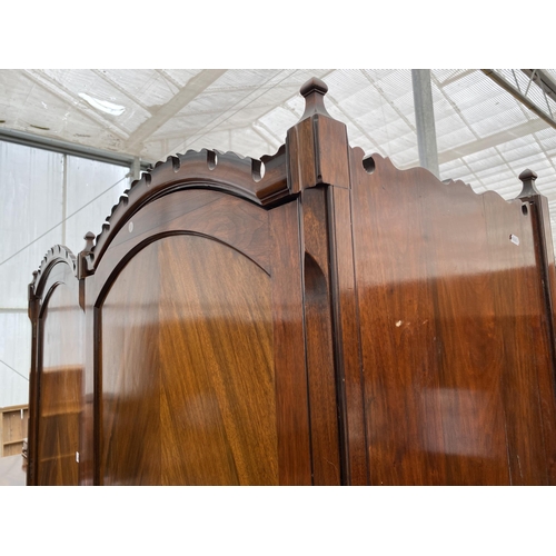 2475 - A VICTORIAN MAHOGANY TWO DOOR WARDROBE, 60