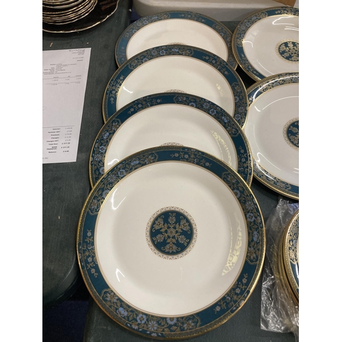 231 - A ROYAL DOULTON 'CARLYLE' PART DINNER SERVICE TO INCLUDE DINNER PLATES, CUPS, SAUCERS, SIDE PLATES, ... 