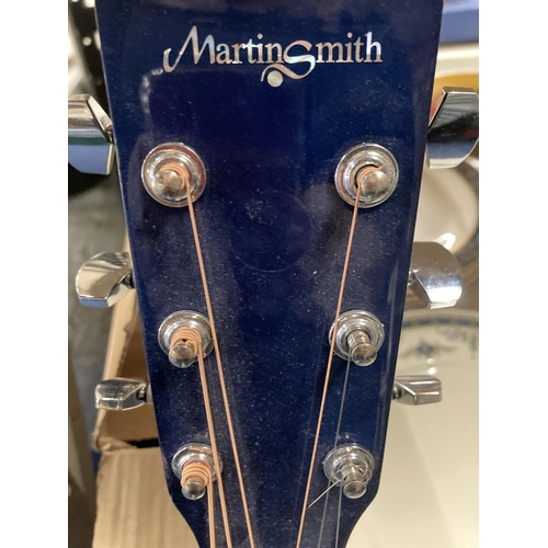 237 - A MARTIN SMITH ACOUSTIC GUITAR IN MIDNIGHT BLUE