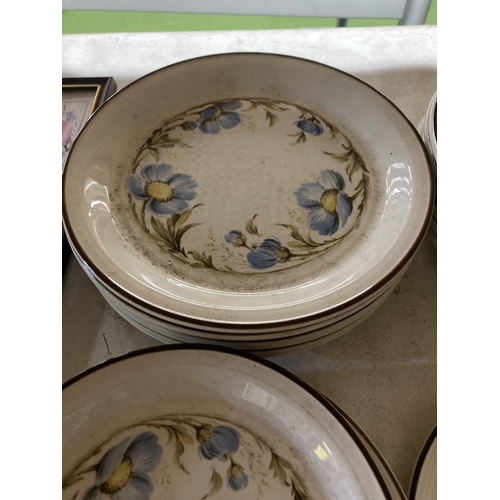 240 - A QUANTITY OF 'CORNFLOWER' DINNER WARE TO INCLUDE PLATES, CUPS, SAUCERS, ETC