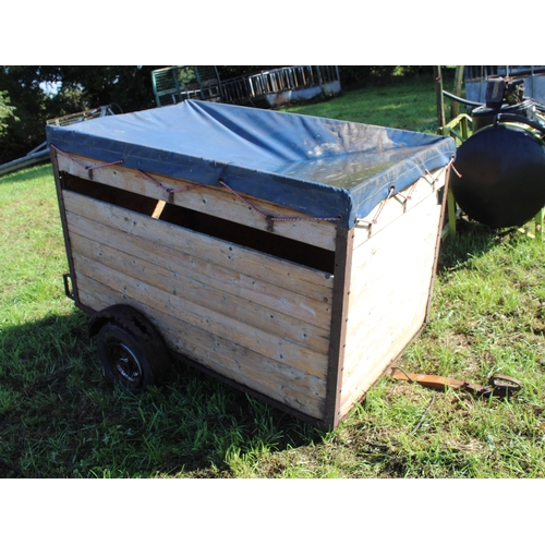 102 - A SMALL CALF TRAILER + VAT