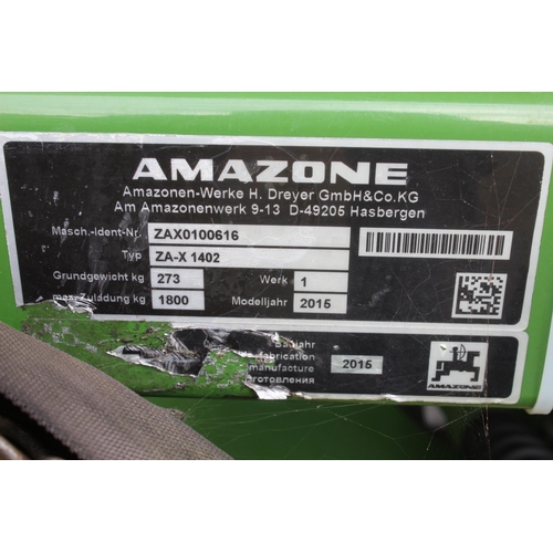 146 - 2016 AMAZONE 1402 ZA-X PERFECT  FERT SPINNER ONE OWNER FROM NEW+ VAT