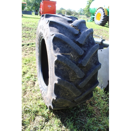 156 - CONTINENTAL 480/65 R24 PART USED TRACTOR TYRE + VAT