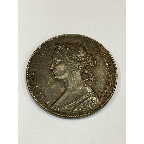 741 - AN 1861 VICTORIAN ONE CENT COIN