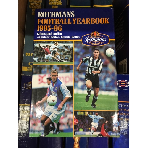 1057 - ELEVEN COPIES OF ROTHMAN'S FOOTBALL YEAR BOOK