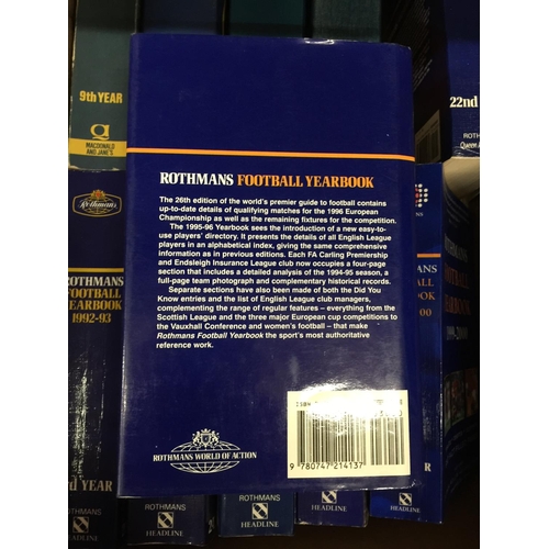 1057 - ELEVEN COPIES OF ROTHMAN'S FOOTBALL YEAR BOOK