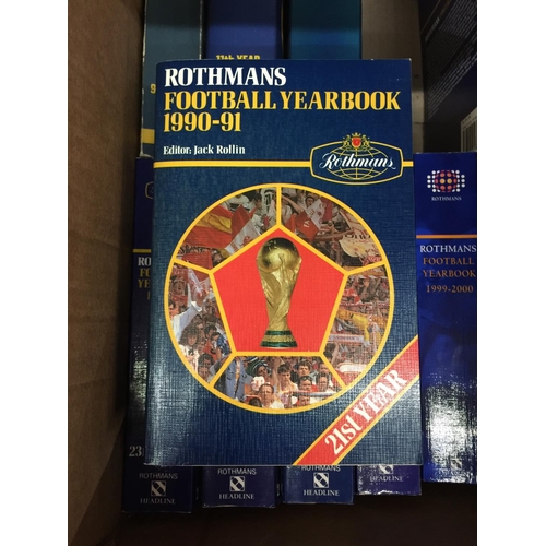 1057 - ELEVEN COPIES OF ROTHMAN'S FOOTBALL YEAR BOOK