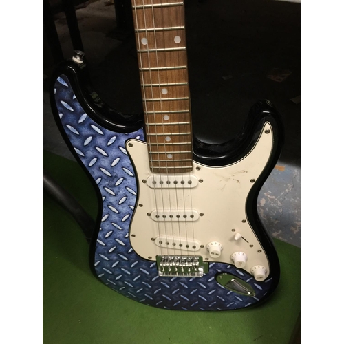 1070 - A JOHNNY BROOK ELECTRIC GUITAR IN BLUE