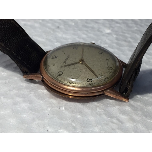 732 - A 9CT GOLD VINTAGE HELVETIA WRISTWATCH