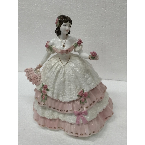 764 - A COALPORT HEIRLOOM FIGURINE OF THE YEAR 1997 'OLIVIA' LIMITED EDITION