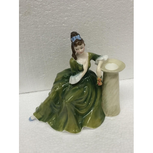 766 - THREE ROYAL DOULTON FIGURES TO INCLUDE SECRET THOUGHTS HN 2382, LYNSEY HN 3043 AND FIGURE OF THE MON... 