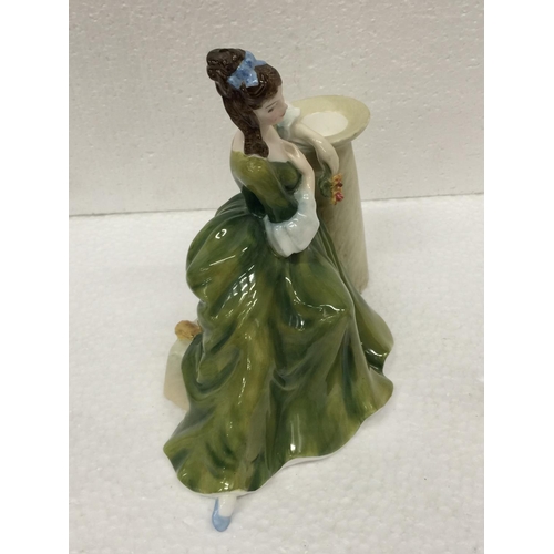 766 - THREE ROYAL DOULTON FIGURES TO INCLUDE SECRET THOUGHTS HN 2382, LYNSEY HN 3043 AND FIGURE OF THE MON... 