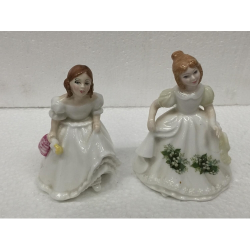 766 - THREE ROYAL DOULTON FIGURES TO INCLUDE SECRET THOUGHTS HN 2382, LYNSEY HN 3043 AND FIGURE OF THE MON... 