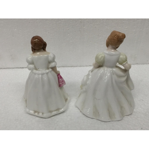 766 - THREE ROYAL DOULTON FIGURES TO INCLUDE SECRET THOUGHTS HN 2382, LYNSEY HN 3043 AND FIGURE OF THE MON... 