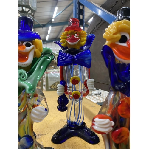 544 - EIGHT MURANO CLOWN FIGURES