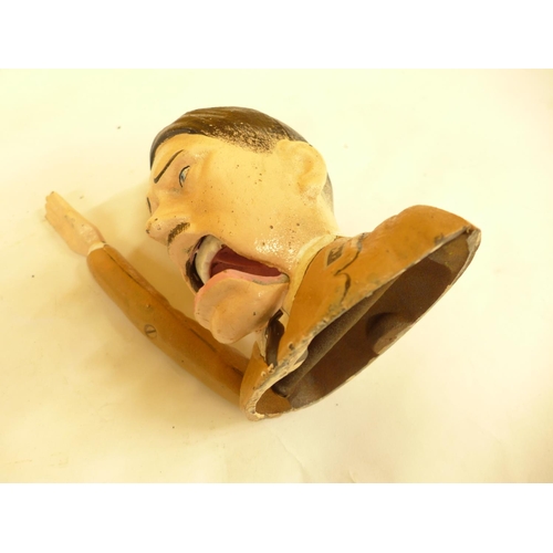 445 - A HAND PAINTED CAST IRON ADOLF HITLER NUTCRACKER, RAISE HIS ARM AND HIS  MOUTH OPENS