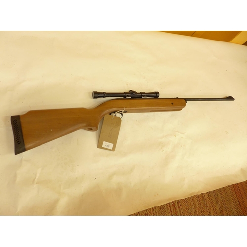 456 - A B.S.A. METEOR .22 CALIBRE AIR RIFLE, 47CM BARREL, WITH BSA 4 X 20 TELESCOPIC SIGHTS