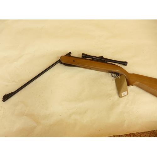 456 - A B.S.A. METEOR .22 CALIBRE AIR RIFLE, 47CM BARREL, WITH BSA 4 X 20 TELESCOPIC SIGHTS