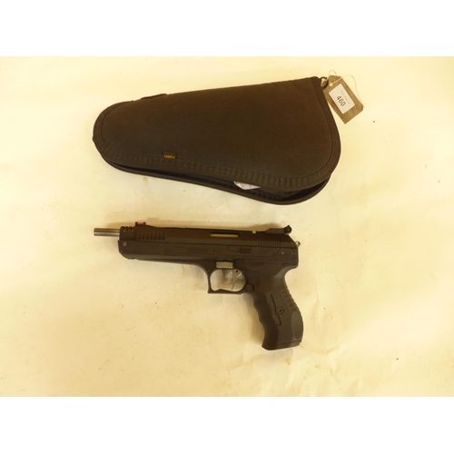 460 - A BEEMAN P17 SINGLE PUMP .177 CALIBRE AIR PISTOL, 22CM BARREL, SERIAL NUMBER 15060628, COMPLETE WITH... 