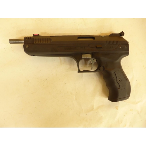 460 - A BEEMAN P17 SINGLE PUMP .177 CALIBRE AIR PISTOL, 22CM BARREL, SERIAL NUMBER 15060628, COMPLETE WITH... 