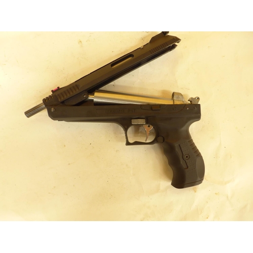 460 - A BEEMAN P17 SINGLE PUMP .177 CALIBRE AIR PISTOL, 22CM BARREL, SERIAL NUMBER 15060628, COMPLETE WITH... 