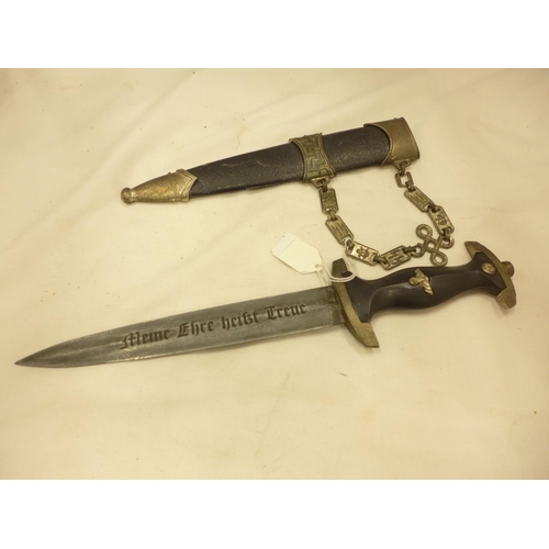 475 - A REPLICA NAZI GERMANY SS DAGGER 21 CM BLADE