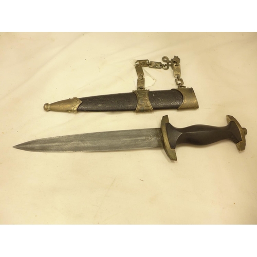 475 - A REPLICA NAZI GERMANY SS DAGGER 21 CM BLADE