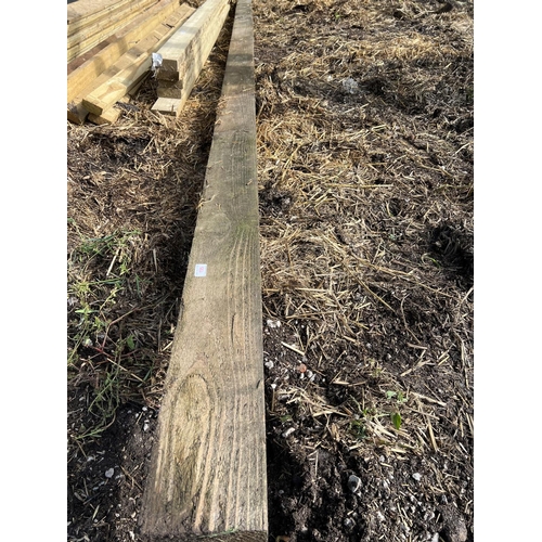 195 - ONE HARDWOOD TIMBER 20' LONG 7