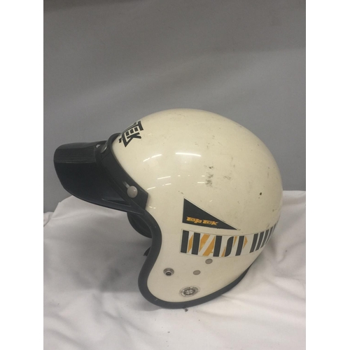 121 - A VINTAGE TOP TEK MOTORBIKE SAFETY HELMET