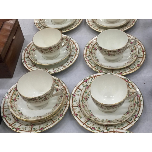 208 - A QUANTITY OF QUEEN'S CHINA CUPS, SAUCERS AND SIDE PLATES