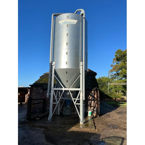 200 - COLLINSON 14 TONNE CORN BIN ONE OWNER FROM NEW (2MTR, SQUARE BASE)  + VAT