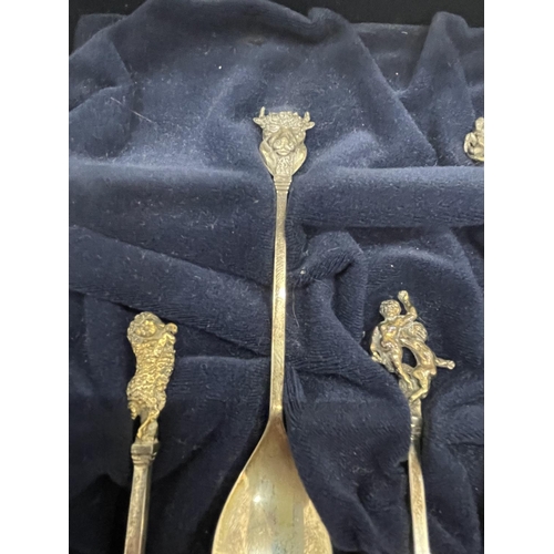 1 - A SET OF TWELVE STERLING SILVER AND SILVER GILT LIMITED EDITION FOR YEAR 1979 ASTROLOGICAL SPOONS IN... 