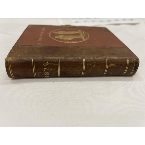 20 - AN 1874 PROGRAMME FOR THE NATIONAL RIFLE ASSOCIATION MEETING AT WIMBLEDON WITH PRACTICE REGISTER FOR... 