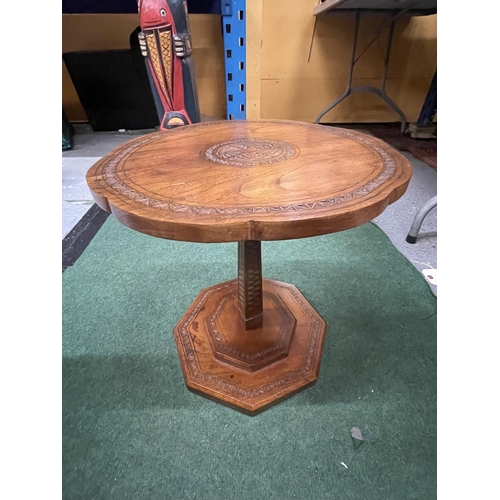 51 - A WOODEN SIDE TABLE