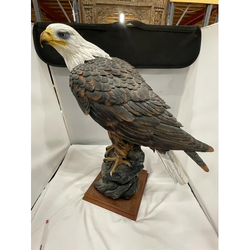 51A - A LARGE RESIN FIGURE OF A BALD EAGLE HEIGHT