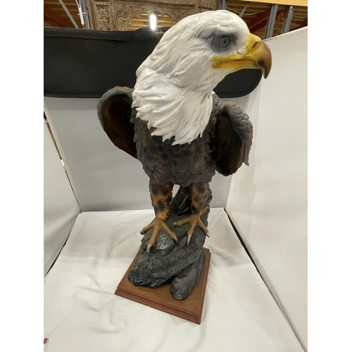 51A - A LARGE RESIN FIGURE OF A BALD EAGLE HEIGHT