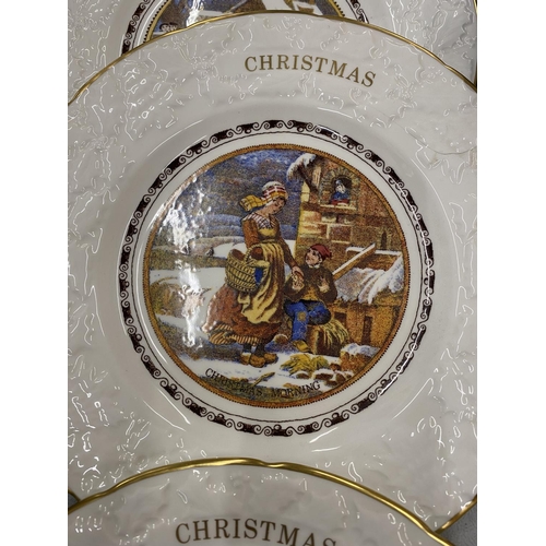 106 - SIX COALPORT CHRISTMAS PLATES FROM 1976 TO 1981