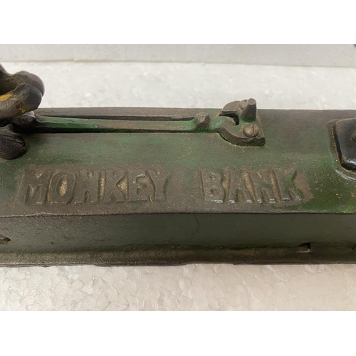 62 - A VINTAGE STYLE CAST 'MONKEY BANK' MONEY BOX