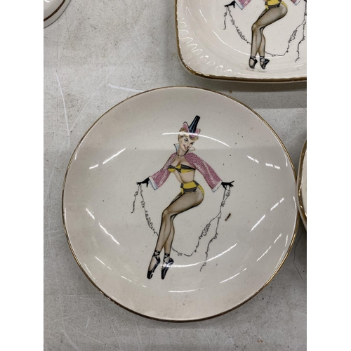 94 - SEVEN VINTAGE 'PIN-UP' PIN TRAYS