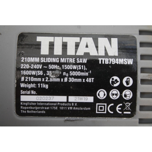 14 - TITAN MITRE SAW - NO VAT