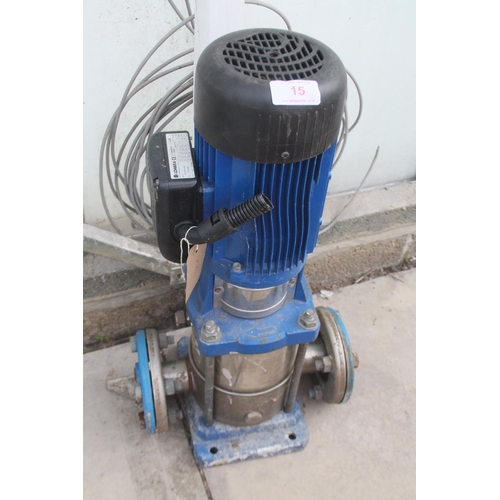 15 - LOWARA PUMP - NO VAT