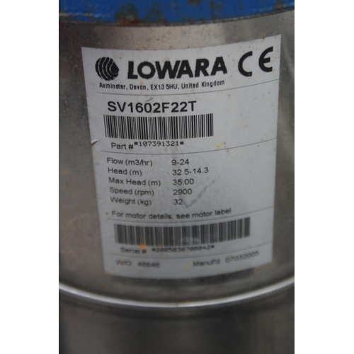 15 - LOWARA PUMP - NO VAT