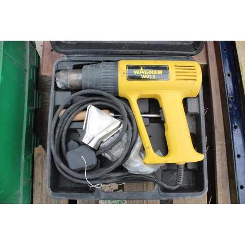 313 - 2 ELECTRIC HEAT GUNS COMPLETE WITH CASE  NO  VAT