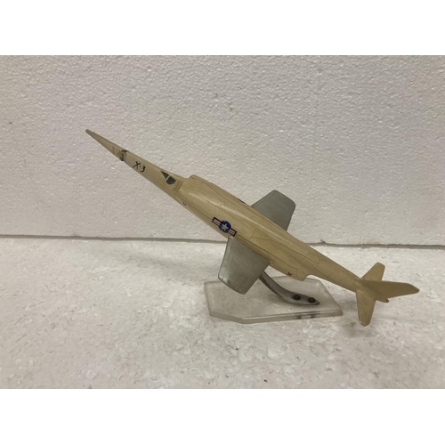 210 - A SCRATCH BUILT BY BRITISH AREOSPACE ENGINEER DOUGLAS X-3 EXPERIMENTAL U S AIRCRAFT WODDEN MODEL A/F